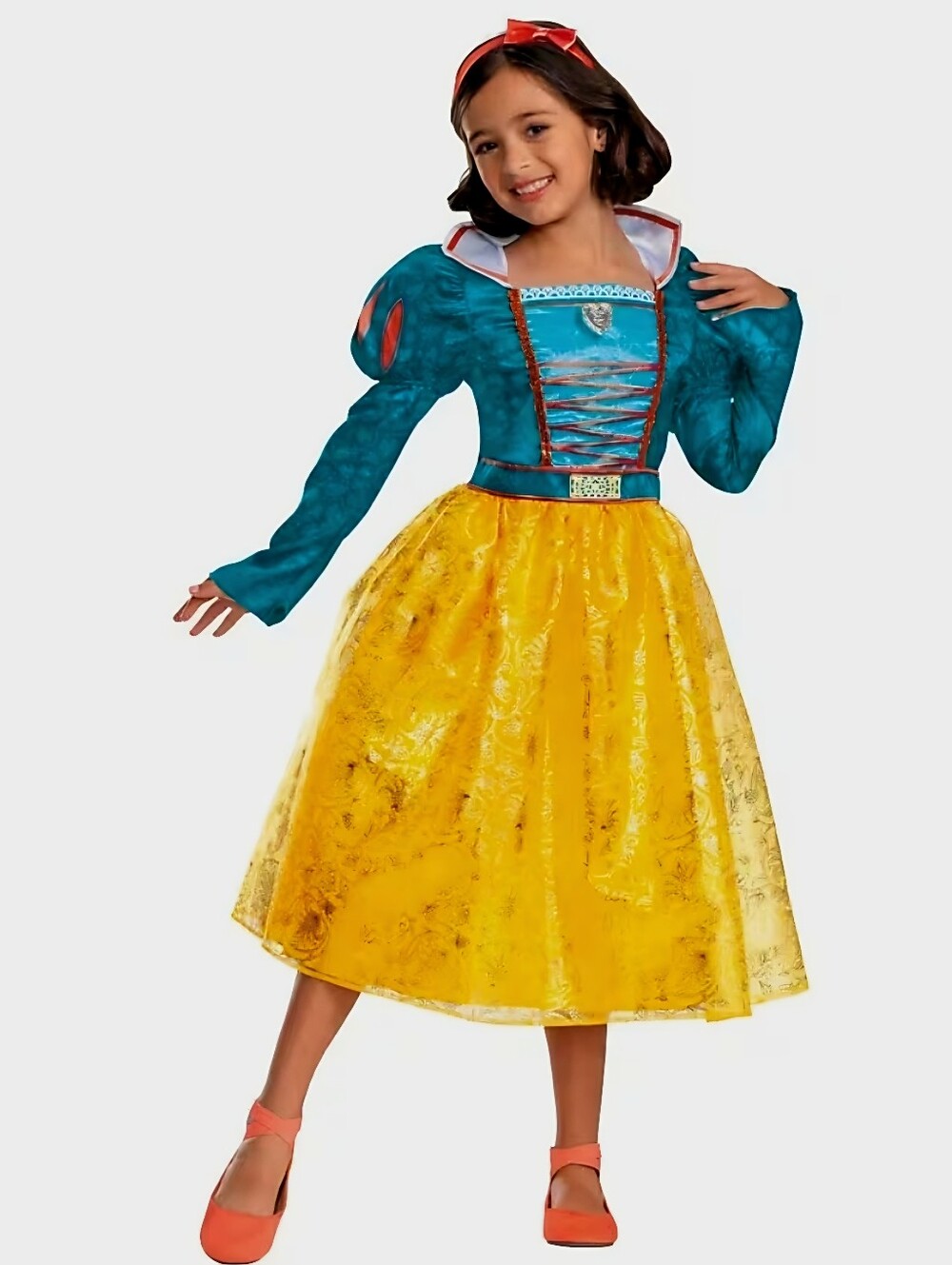 New Girls Disney Princess Snow White Costume Cosplay Dress Up Halloween Sz 4/5 6